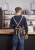 Fartuch Bib Apron URBAN-NATURE (z paskiem na krzyż i dużą kieszenią; kolor: cinnamon)