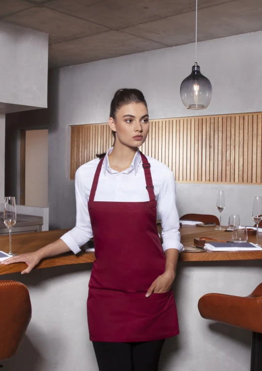 Fartuch krótki Short Bib Apron BASIC with Buckle and Pocket (21 kolorów)