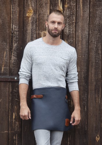 Ekskluzywna, skórzana zapaska Leather Waist Apron (59x40 cm; kolor: atramentowy)