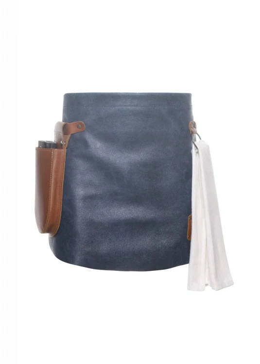 Ekskluzywna, skórzana zapaska Leather Waist Apron (59x40 cm; kolor: atramentowy)