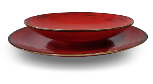 Nostalgia Red talerz głęboki 22cm