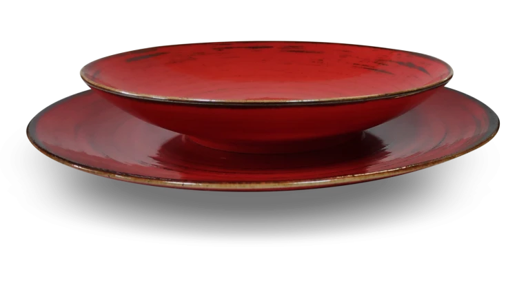 Nostalgia Red talerz głęboki 22cm