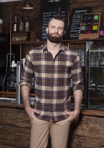 Męska koszula URBAN-TREND (brąz)