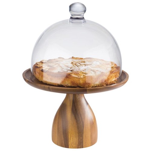 Patera drewniana Ø 24cm H8cm AKACJA