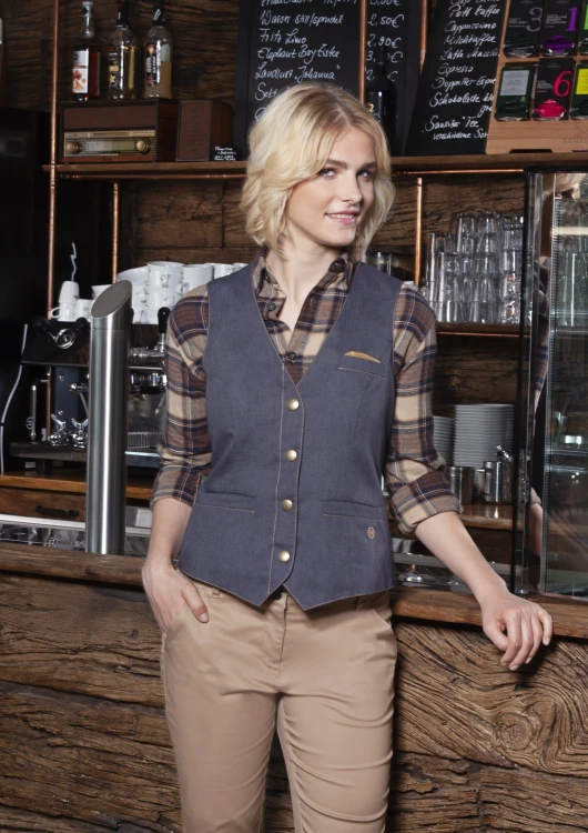 Damska kamizelka JEANS-STYLE, kolor czarny (vintage)