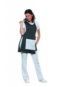 Fartuch uniwersalny MARILES (biało-szary)