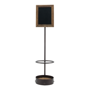 STOJAK NA BUTELKĘ Z ETYKIETĄ KREDOWĄ W RAMCE