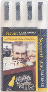 ZESTAW BIAŁYCH PISAKÓW KREDOWYCH Z KOŃCÓWKĄ O GRUBOŚCI 2-6MM