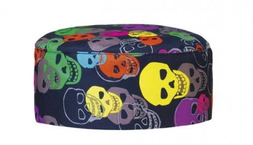 Czapka kucharska toczek COLOR SKULLS 2 szt.