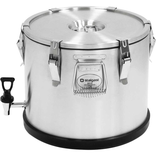 Termos stalowy z kranem; V 25 l