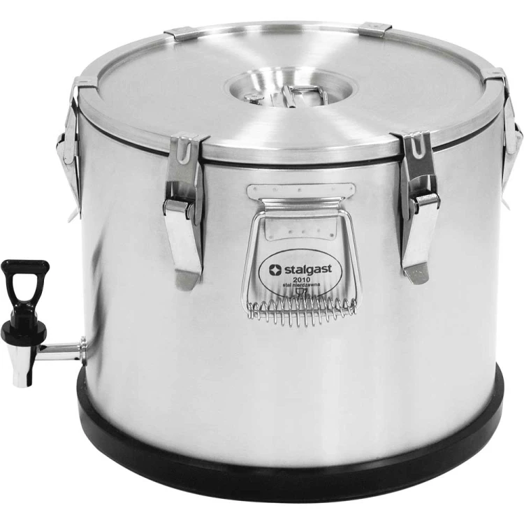 Termos stalowy z kranem; V 25 l