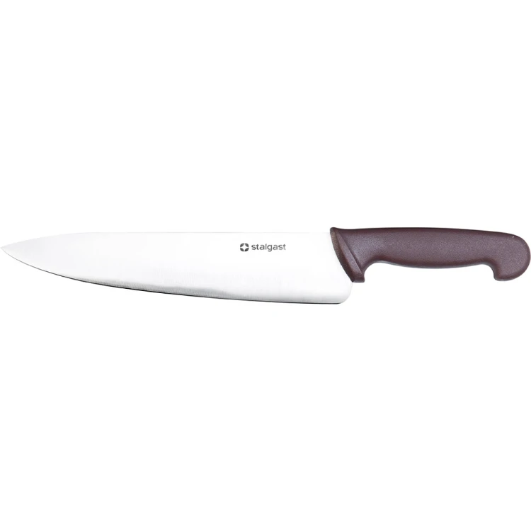 Nóż kuchenny; HACCP; brązowy; L 250 mm