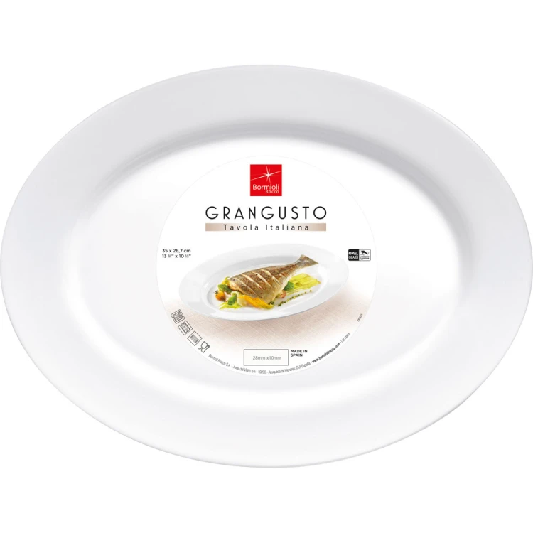 Talerz owalny do ryb; Grangusto; 350x267 mm