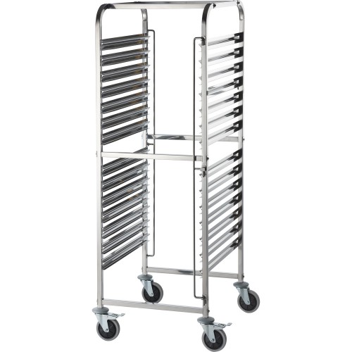 Wózek transportowy ze stali nierdzewnej; 14x GN 2/1