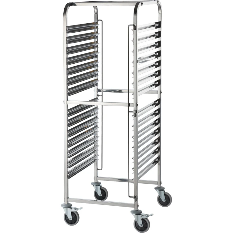 Wózek transportowy ze stali nierdzewnej; 14x GN 2/1