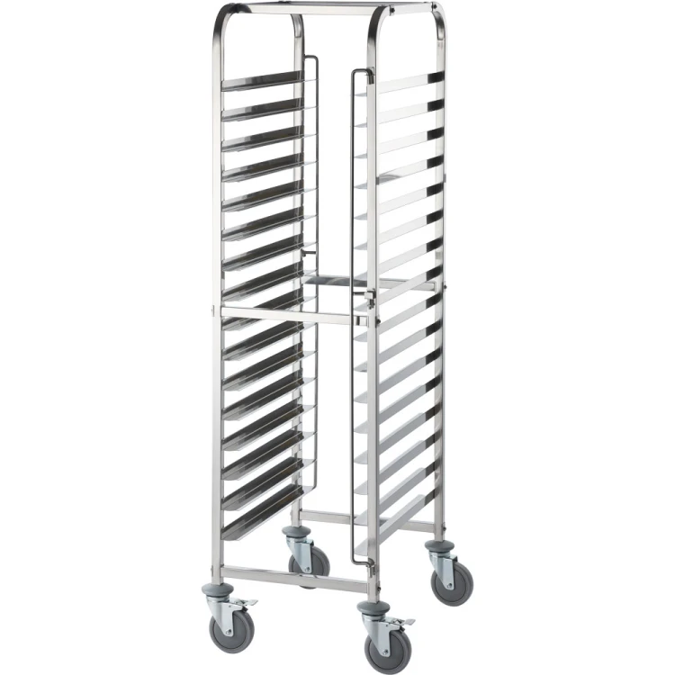 Wózek transportowy ze stali nierdzewnej; 16x 400x600 mm
