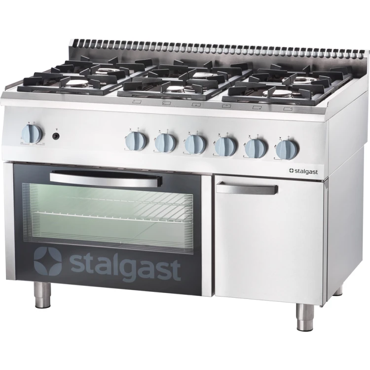 Kuchnia gazowa; 6-palnikowa z piekarnikiem gazowym; 36.5+5 kW; G30