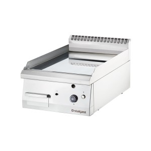 Płyta grillowa gazowa, gładka, 6.5 kW, G20 chrom