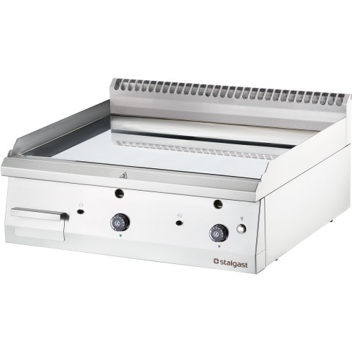 Płyta grillowa gazowa; gładka; 13 kW; G30; chrom