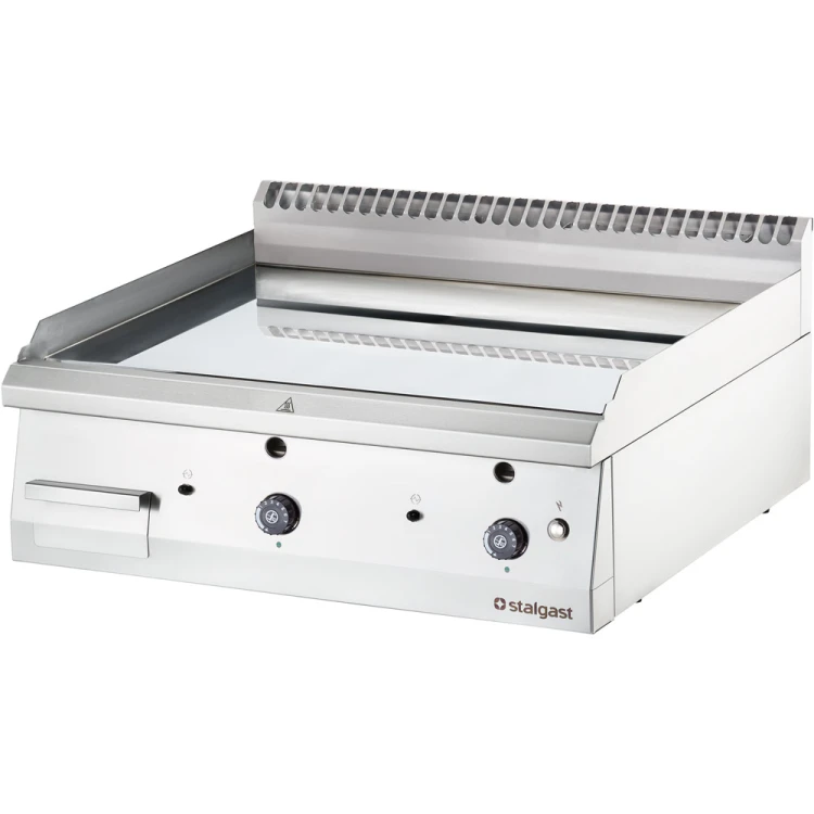 Płyta grillowa gazowa; gładka; 13 kW; G30; chrom