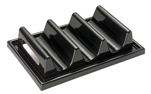 Stojak na kanapki czarny 29 x 19cm OUTLET