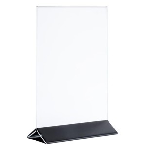 Stojak na menu 15x7cm H23cm czarny