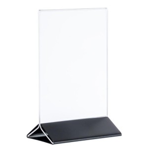 Stojak na menu 21x7cm H32cm czarny