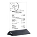 Stojak na menu 21x7cm H32cm czarny
