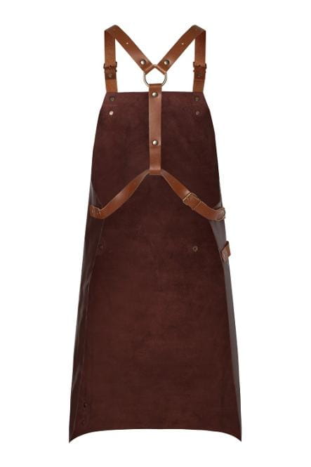 Fartuch Leather Bib Apron X-STYLE (100% skóra bydlęca, kolor: mocha)