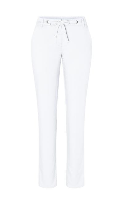 Damskie spodnie kucharskie lub kelnerskie Chino MODERN-STRETCH białe