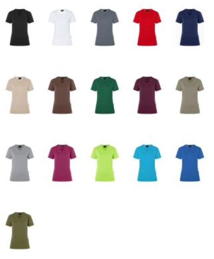 T-shirt damski, dekolt V - Karlowsky - kolory