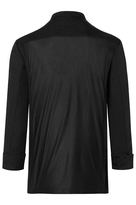 Męska bluza kucharska Long-Sleeve Throw-Over Chef Shirt BASIC czarna
