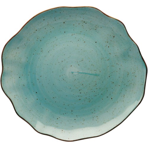 Talerz płytki; kolor morski; Stone Age; O 330 mm