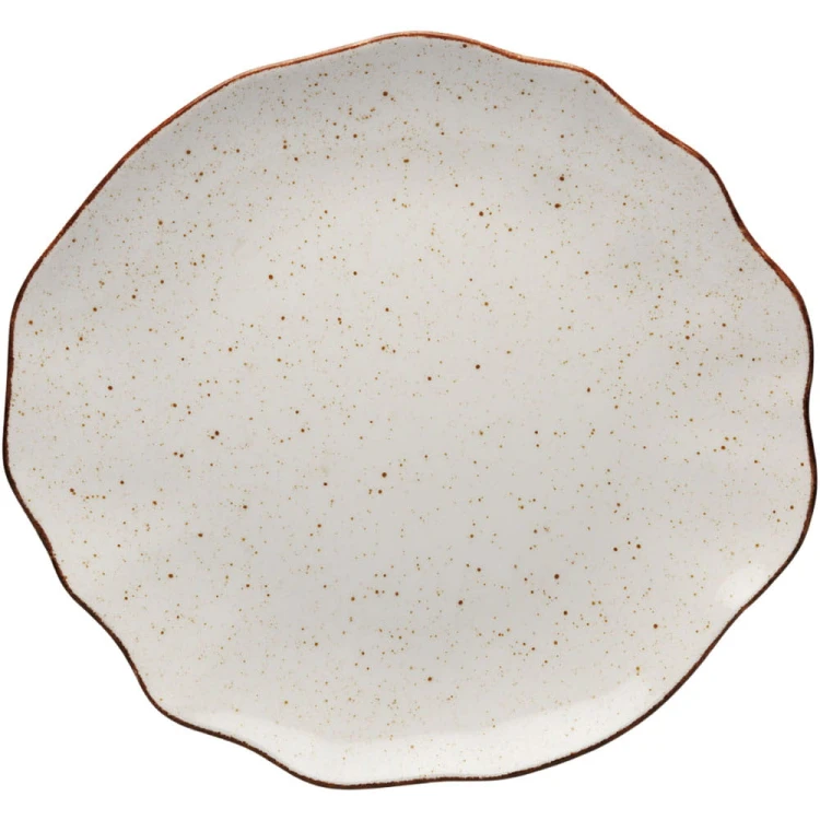Talerz płytki; kolor beżowy; Stone Age; O 330 mm