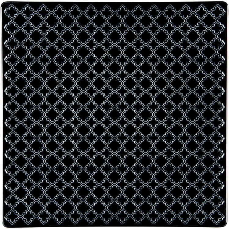 Talerz płytki; kolor czarny; Marrakesz; 255x255 mm