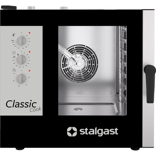 Piec konwekcyjno-parowy; STALGAST ClassicCook; manualny; gazowy; 7xGN1/1; P 14 kW