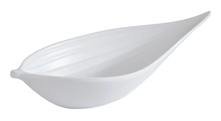 Fingerfood miseczka liść biały 40szt. H3cm