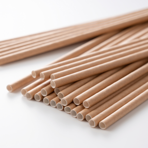 Słomki papierowe kraft opak. 100szt., ø6 mm, długość 20 cm