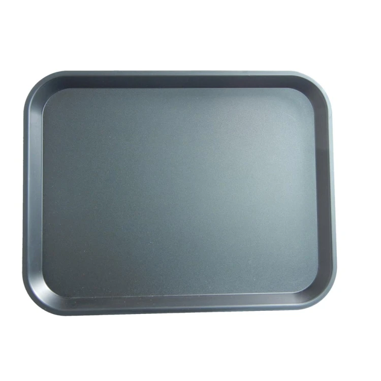 Taca prostokątna kelnerska szara 45,6 x 35,6 cm polipropylenowa