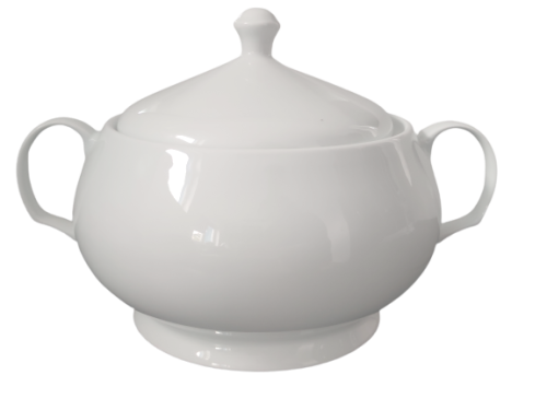 Waza porcelanowa, biała o pojemności 3l