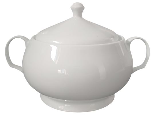 Waza porcelanowa, biała o pojemności 3l