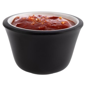 6 sztuk, miseczka do dipów 0,04l, czarny