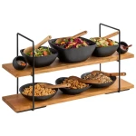 PERFECTO LARGE Stojak bufetowy z 2 półkami 80x23x40,5cm zestaw