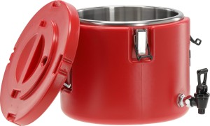 Termos Transportowy okrągły z kranem 15L