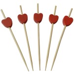 Patyczki koktajlowe "SERCE" 120 mm 50 szt.  GREEN HEAVEN