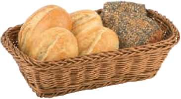 Koszyk ECONOMIC prostokątny, brąz, 23x17 cm