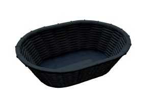 Koszyk bufetowy 23 x 17 cm,  czarny, WICKER LOOK
