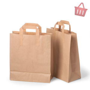 Torba papierowa 22x11x28cm, 250 szt., brązowa, wielopak