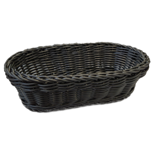 Koszyk bufetowy z polirattanu 28 x 16 cm, kolor antracyt
