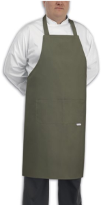 Fartuch kucharski długi Olive Green - duży rozmiar 